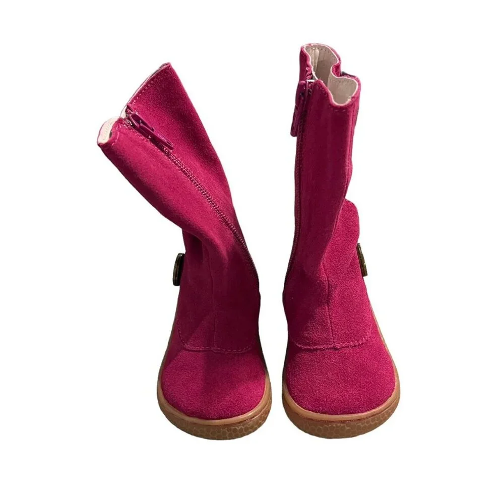 NEW Livie & Luca Sz 4 Pink Suede Leather Marchita Tiempo Boots